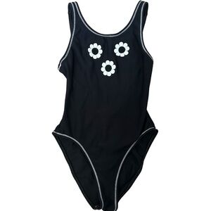 90s-Y2K Vintage Bare Nothings White Daisy One Piece Women’s Size Small